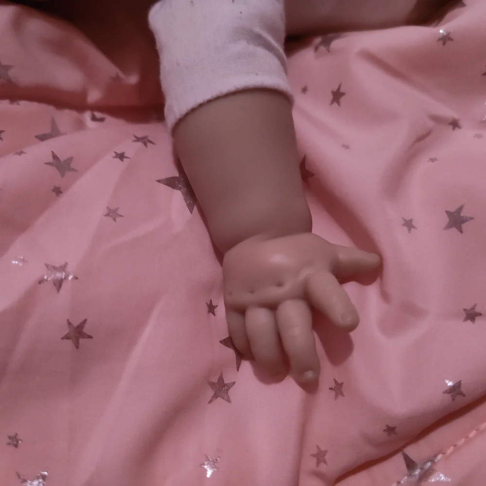 Asian Berengeuer Sweet Baby Doll in Denim Dress with Pink and Purple Details - Picture 6 of 16